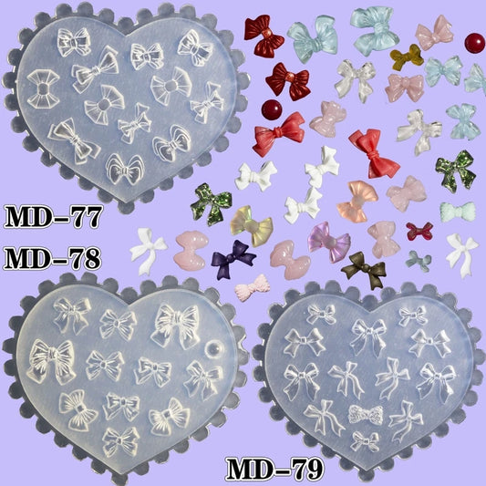 3D Silicone Nail Art Mold - Hearts, Bows, Flowers