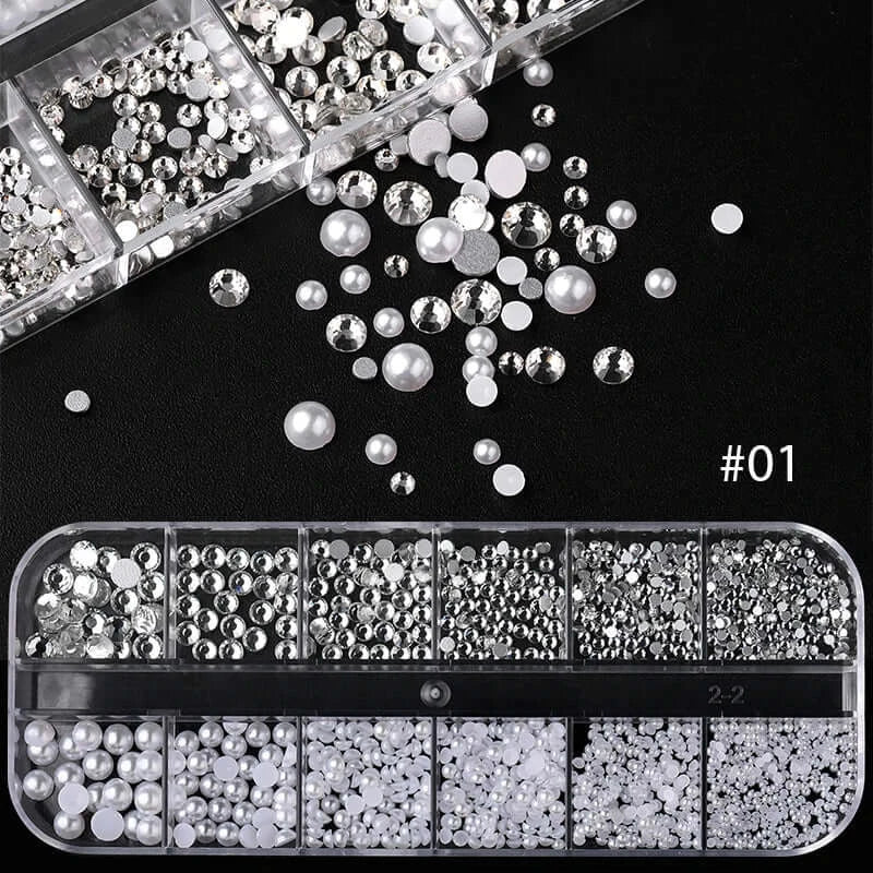 Caviar Beads Nail Jewels – Pearls & Rhinestones