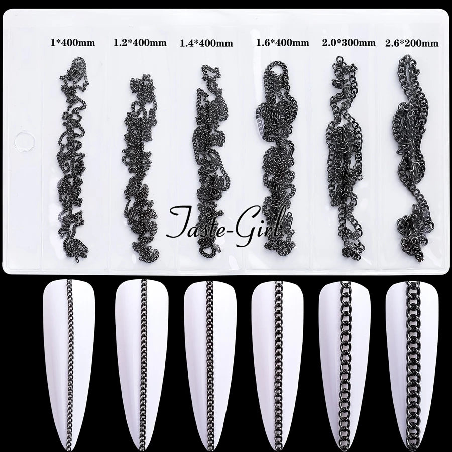 Nail Art Chains Mixed Gold & Silver – 3D Nail Art Decorations