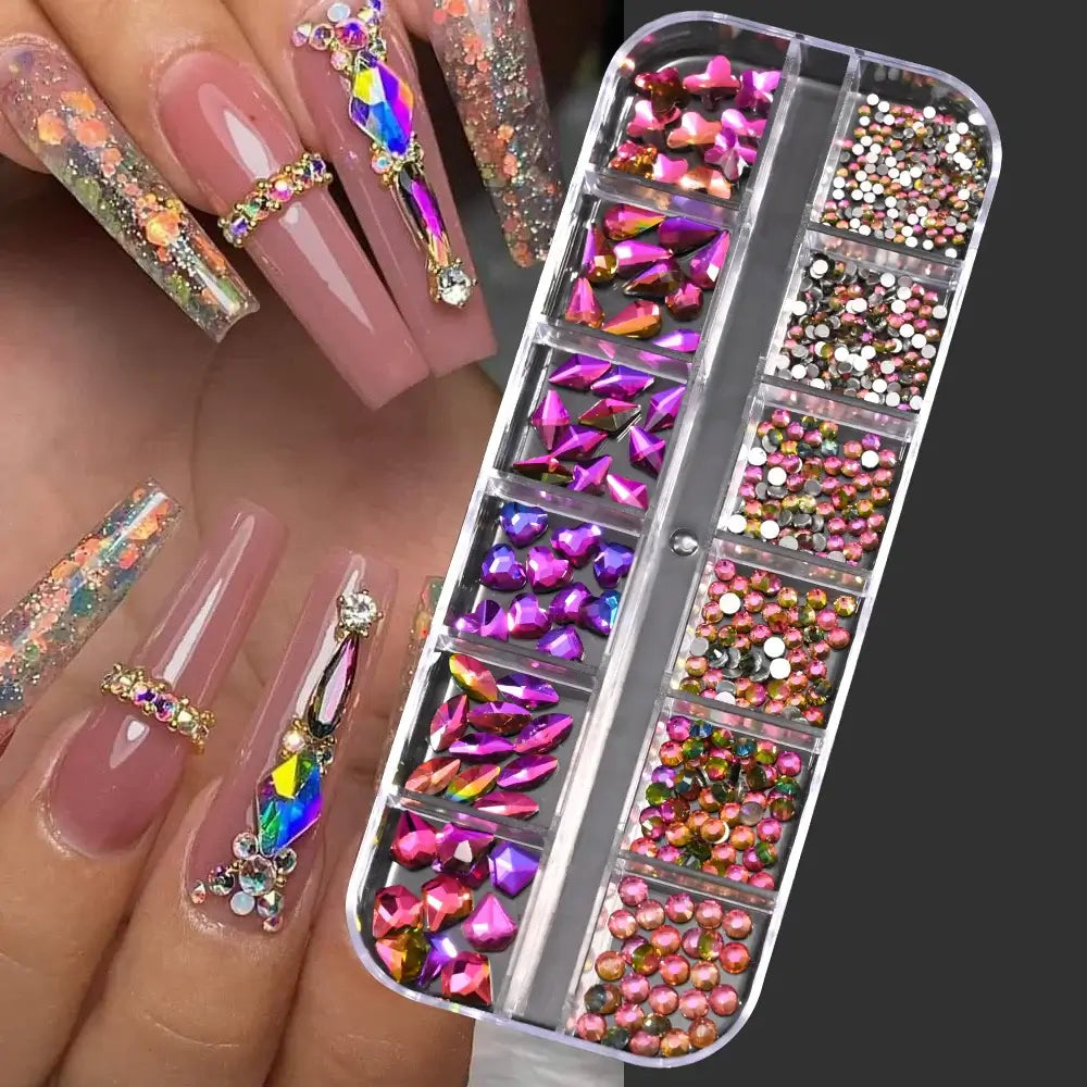 Crystal Nail Rhinestones – Mixed Shapes & Sizes