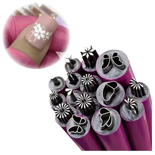 1/3/6Pcs Nail Art Stamp Pen Set – Floral & Butterfly Nail Design Pens