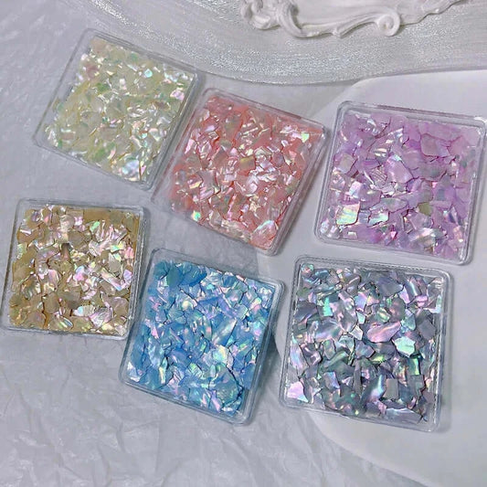 Aurora Shell Nail Sequins – Ultra Thin 3D Flakes