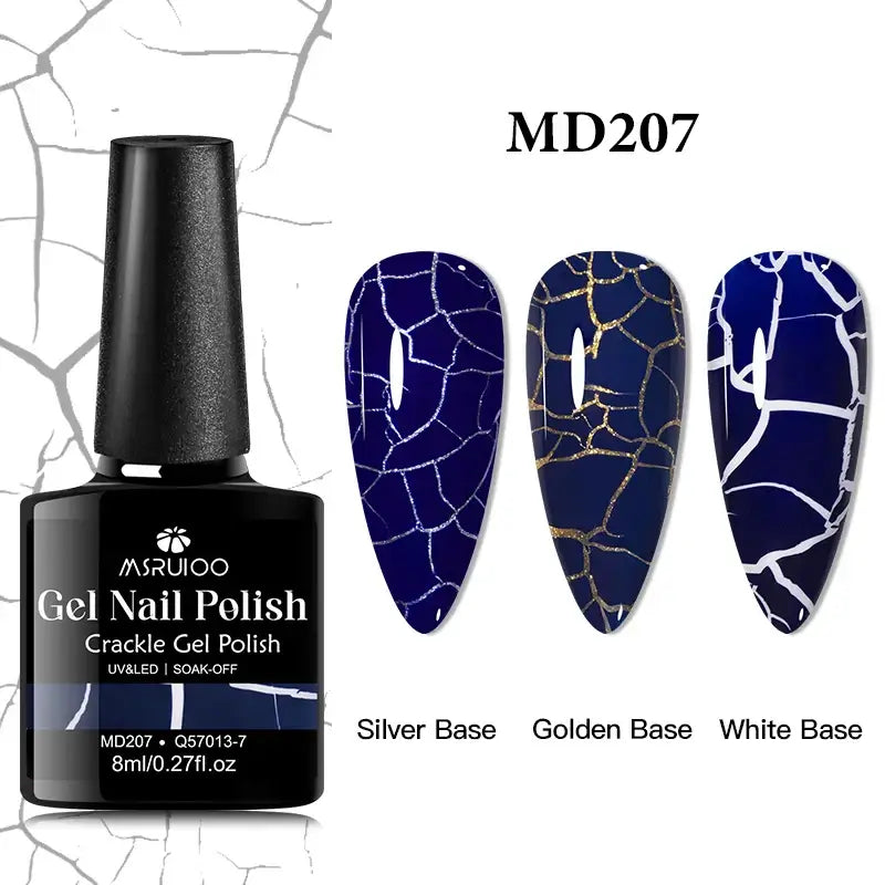 8ml Crackle Gel Nail Polish – UV/LED Soak Off Hybrid Varnish