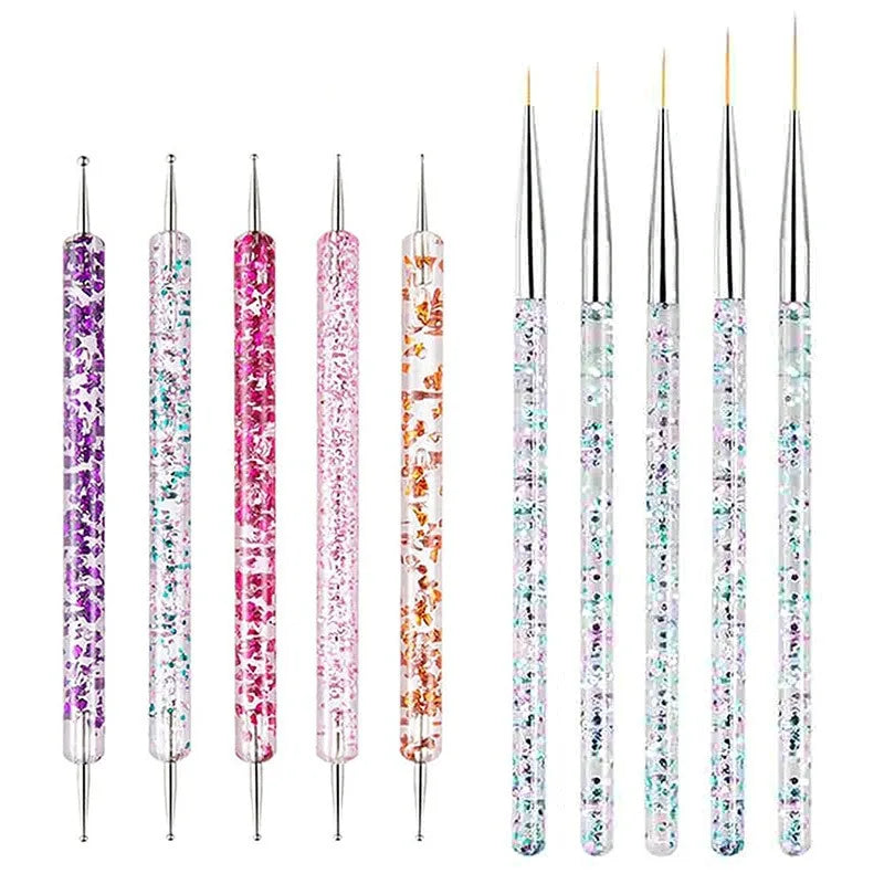 Nail Art Brush Set and Dotting Tools – 8/10/13/15 Pcs