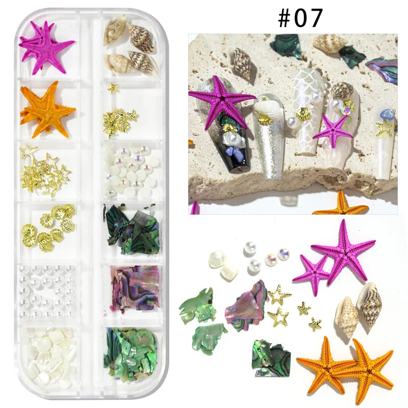 5g Abalone Shell Fragments – 3D Seashell Nail Art Charms for Gradient Nails | Ultra-Thin Natural Shell Sequins