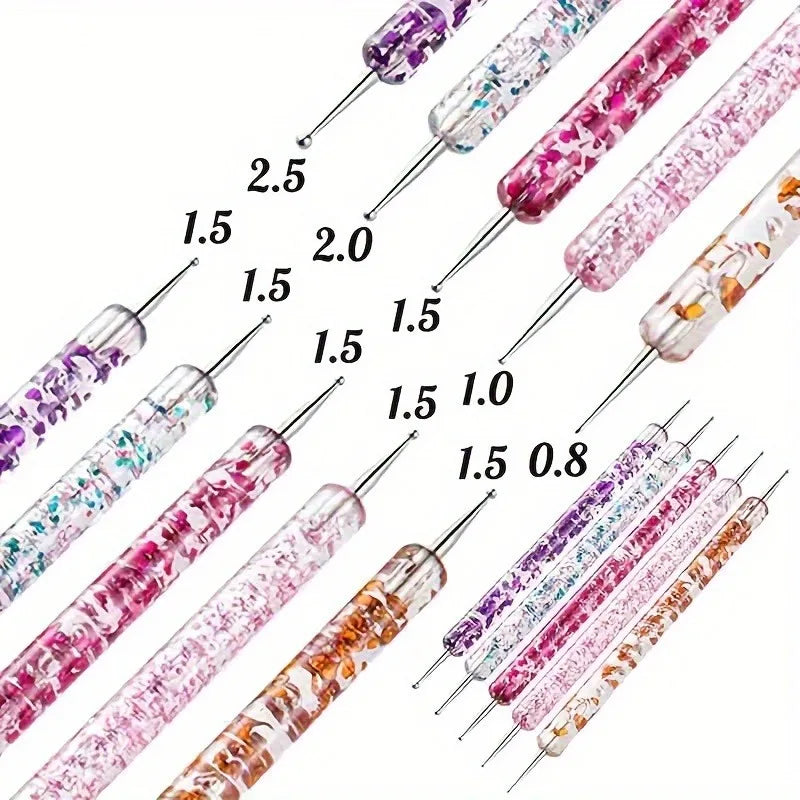 Nail Art Brush Set and Dotting Tools – 8/10/13/15 Pcs
