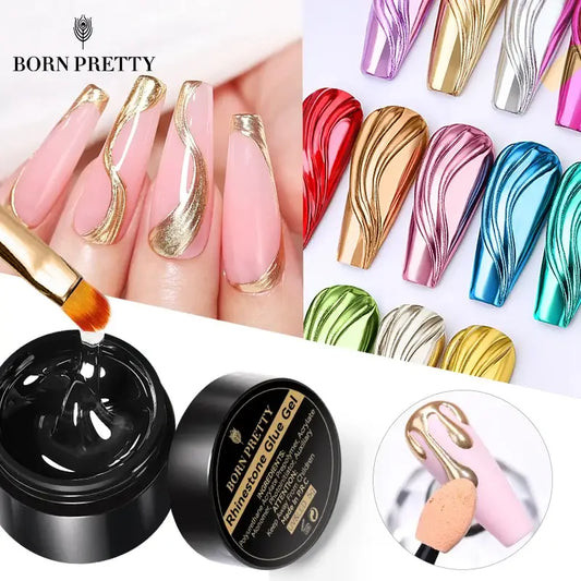 3D Nail Decoration Kit – Mirror Powder & 3D Gel
