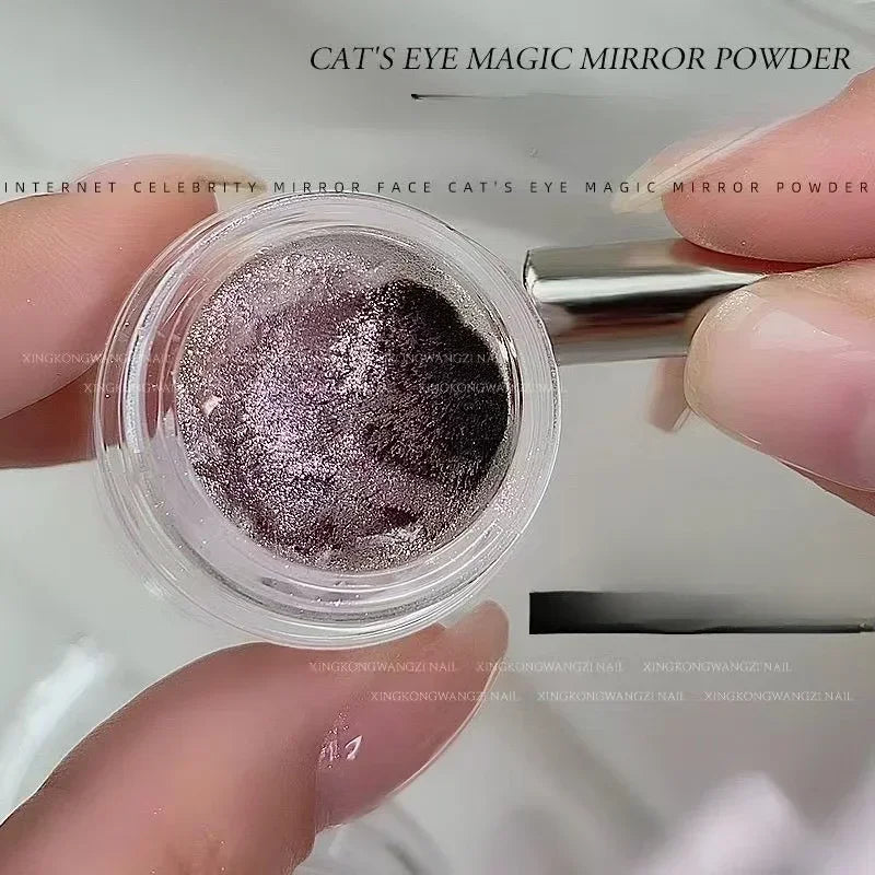 Magnetic Mirror Cat Eye Nail Powder – DIY Chrome Effect