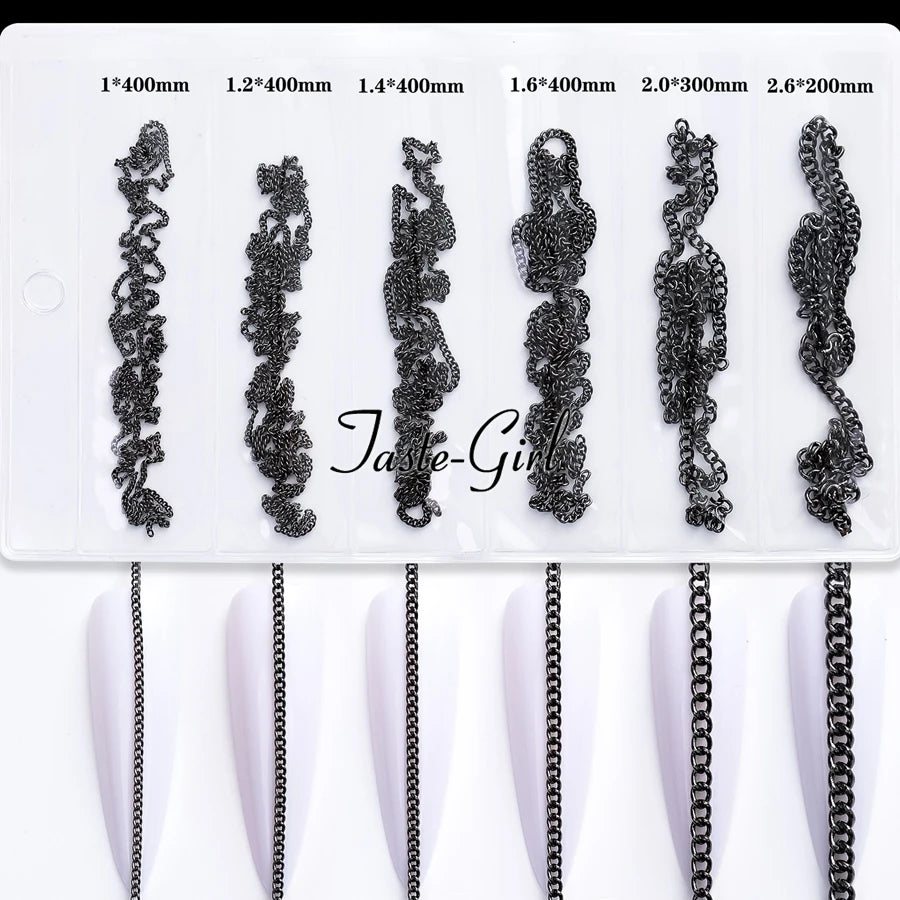 Nail Art Chains Mixed Gold & Silver – 3D Nail Art Decorations