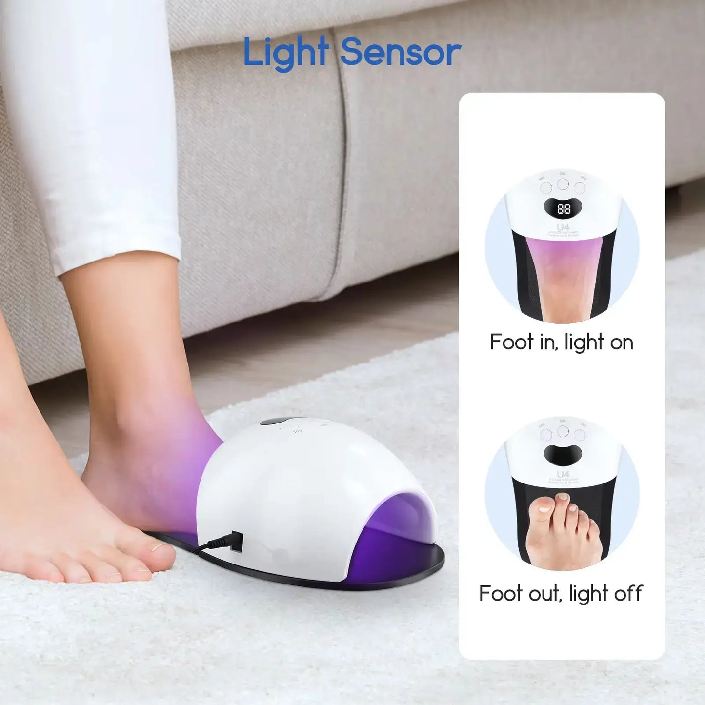 UV Light for Pedicure – Professional UV Lamp Dryer for Toes