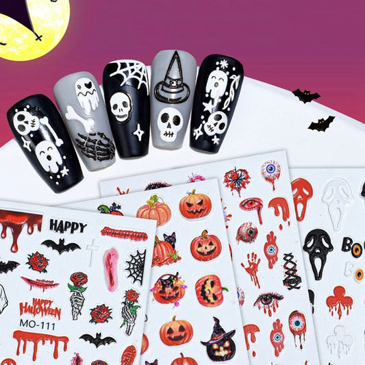 Cute Halloween Nails | Spider Web Nail Art Stickers