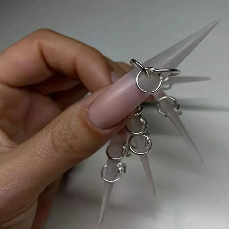Nail Piercing Rings – Metal Dangle Punk Charms Kit