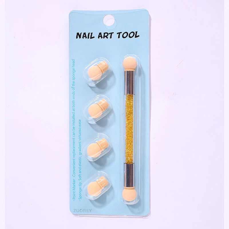 Double-Ended Nail Art Brush – Dotting & Gradient Pen