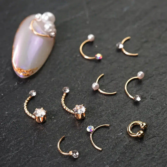 Nail Piercing Charms – Smiles Metal Alloy Rhinestones