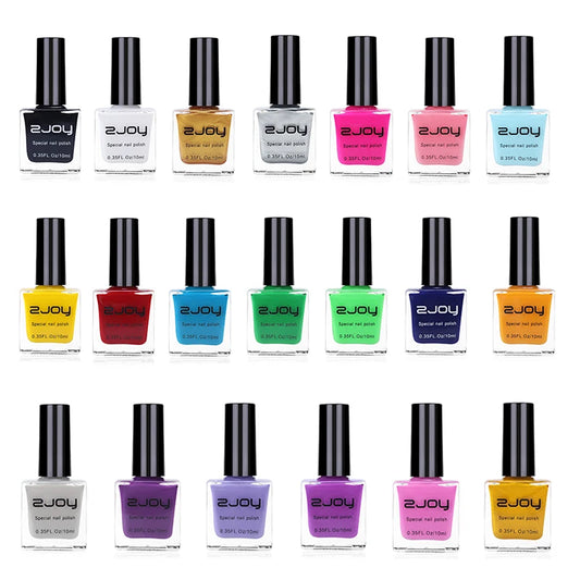 10ml Nail Stamping Polish – 20 Colors for Plate Printing