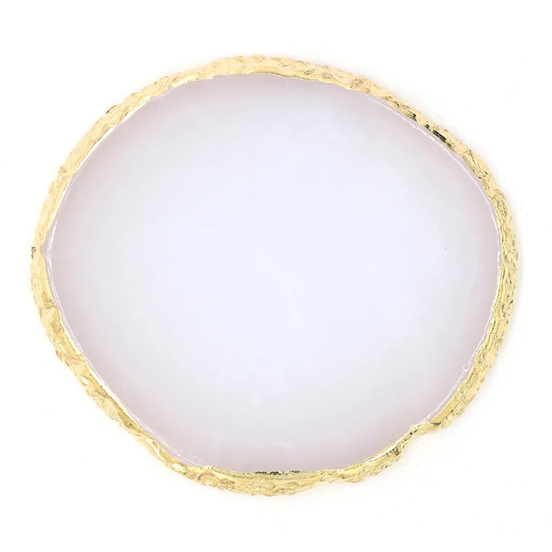 Nail Art Palette – Resin Agate Stone Mixing & Display Tool for Gel Polish
