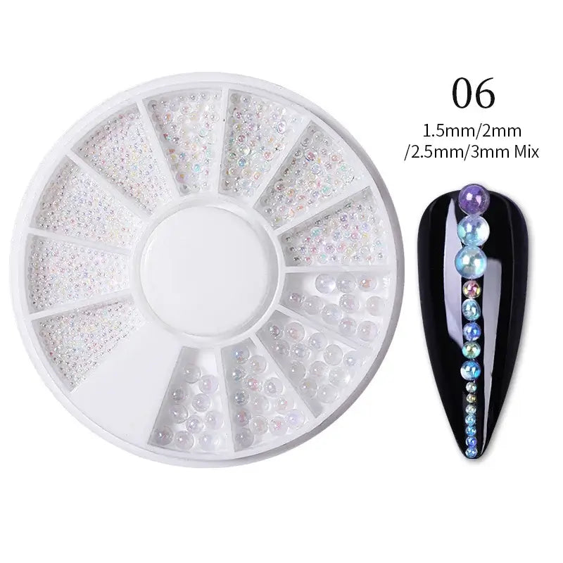 Caviar Beads Nail Jewels – Pearls & Rhinestones