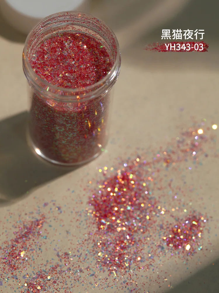 1 Box Aurora Glitter Opal Flakes – Iridescent Sequins Nail Art Powder for Mermaid Nails