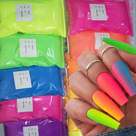 Neon Fluorescent Nail Sugar Dust