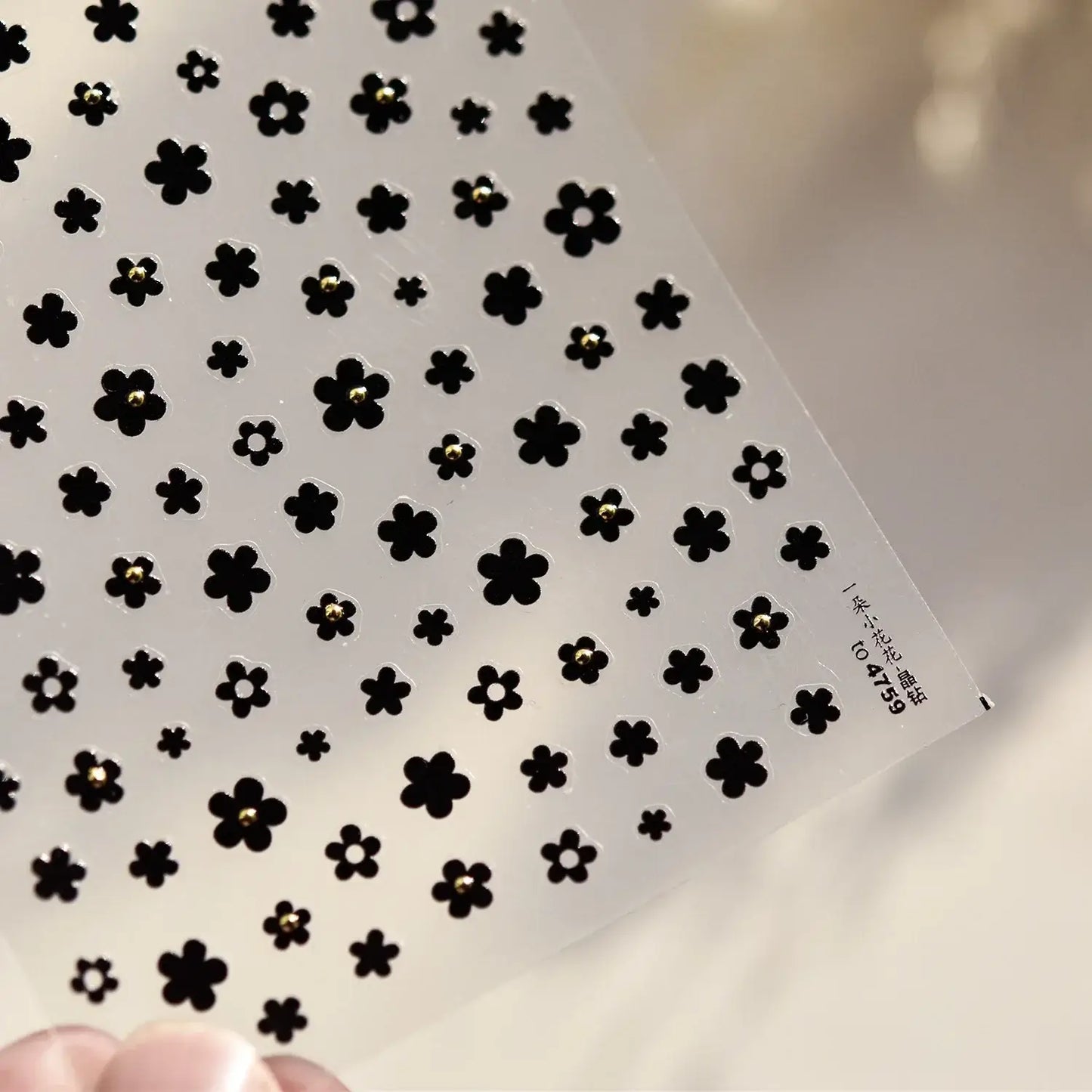 5D Flower Nail Art Stickers for DIY Manicure