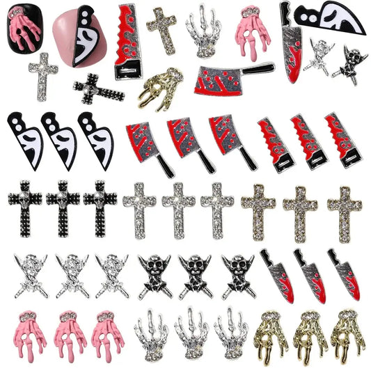 Bloody Knife Nail Charms – Horror Halloween Nails