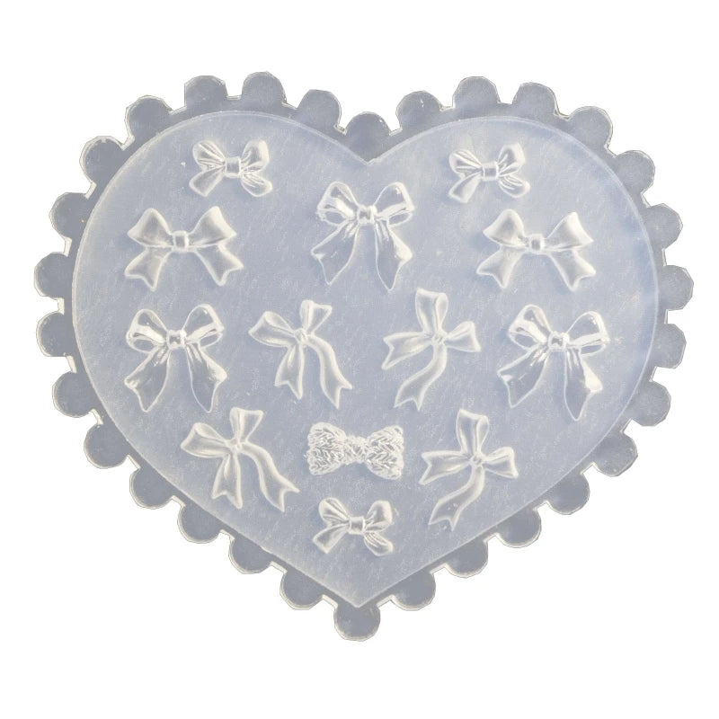 3D Silicone Nail Art Mold - Hearts, Bows, Flowers