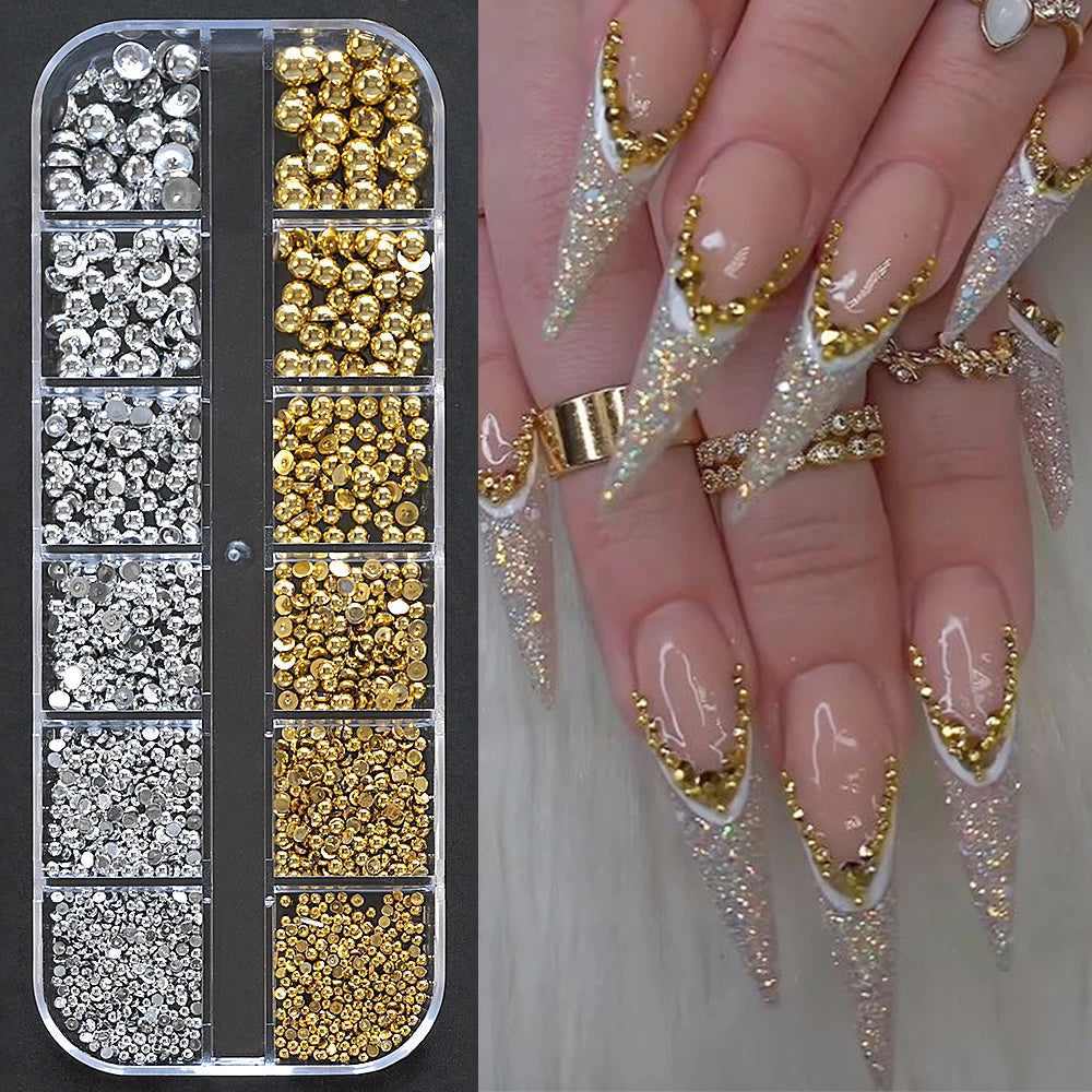 Flatback Round Caviar Balls for 3D Nail Art Decorations
