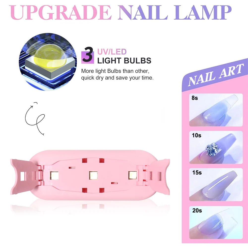 Mini Nail Art Lamp UV LED Gel Nail Curing Lamp