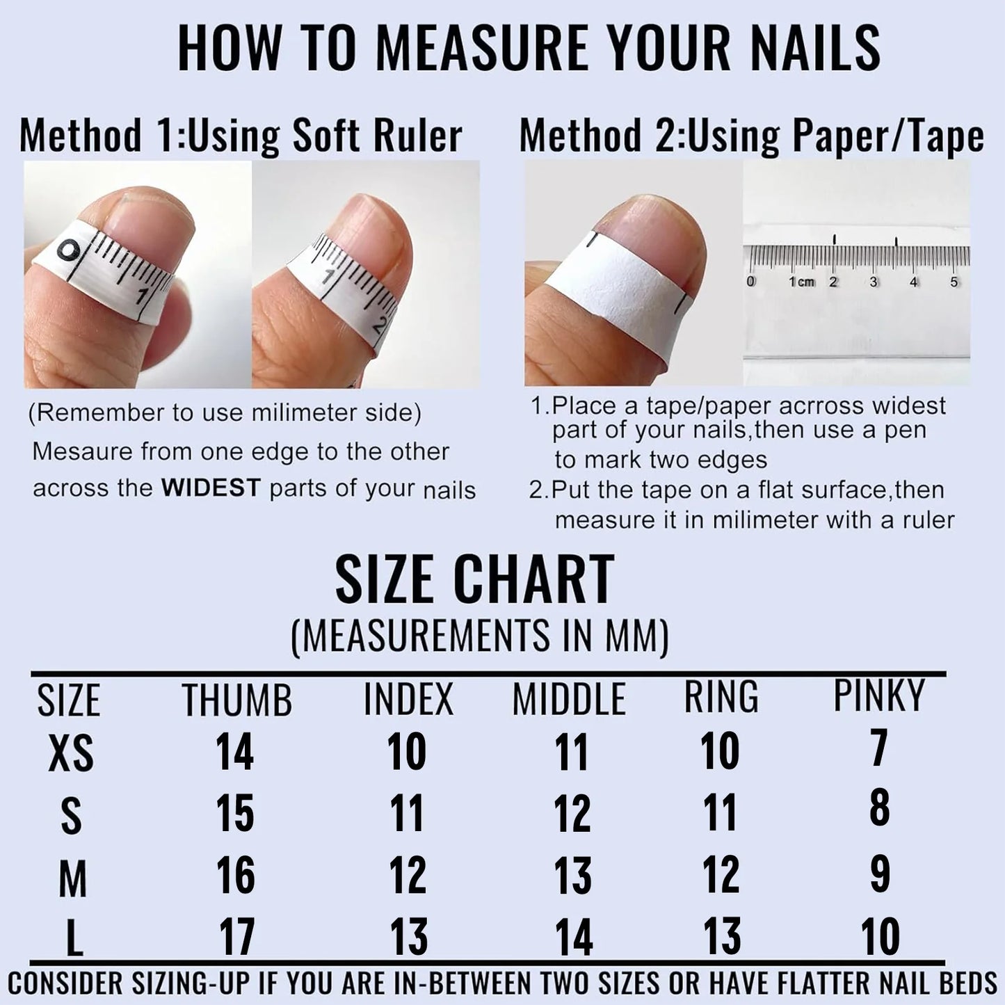 Aurora Mermaid Press On Nails – Handmade Set 10pcs