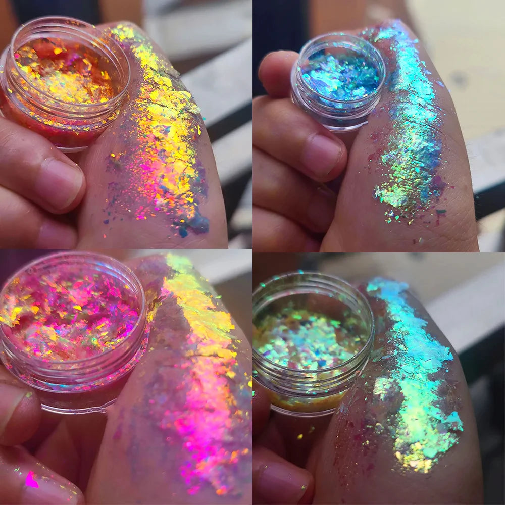 Aurora Chameleon Opal Flakes – Holographic Nail Art Magic