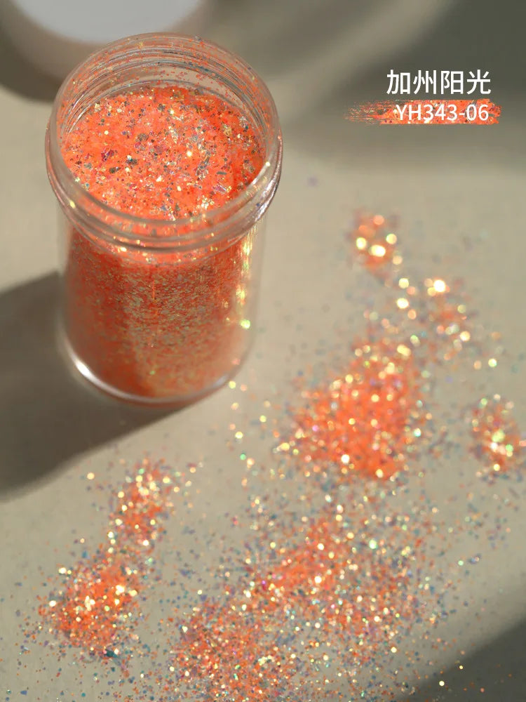 1 Box Aurora Glitter Opal Flakes – Iridescent Sequins Nail Art Powder for Mermaid Nails