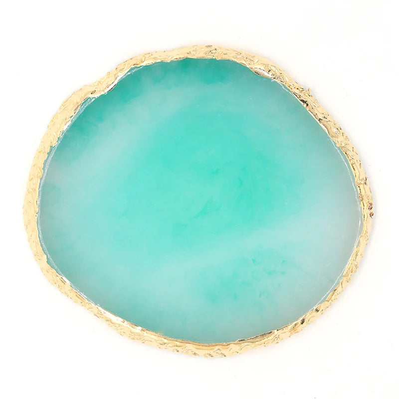 Nail Art Palette – Resin Agate Stone Mixing & Display Tool for Gel Polish
