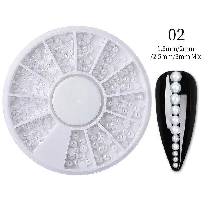 Caviar Beads Nail Jewels – Pearls & Rhinestones