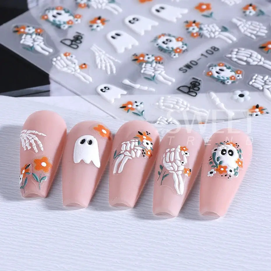 3D Halloween Nail Stickers – Nail Art Decals