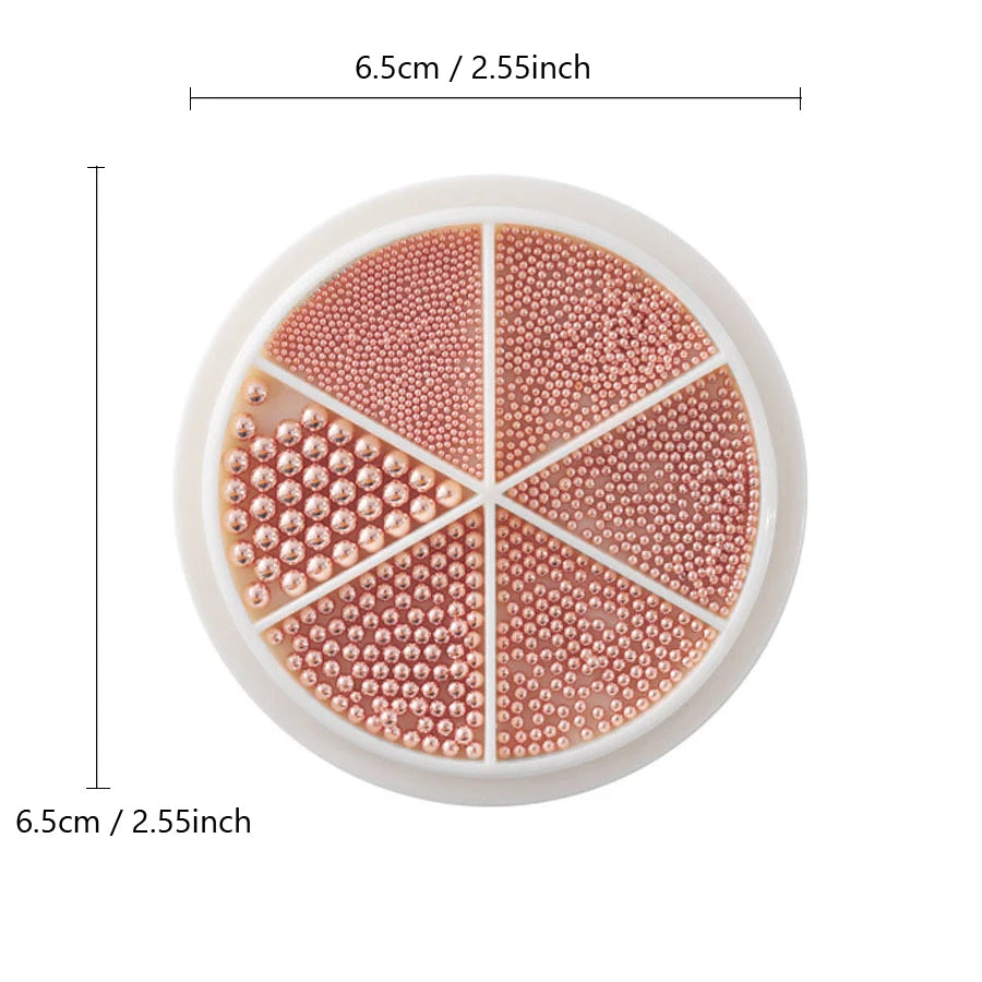 Metal Nail Caviar Beads for 3D Nail Art Designs