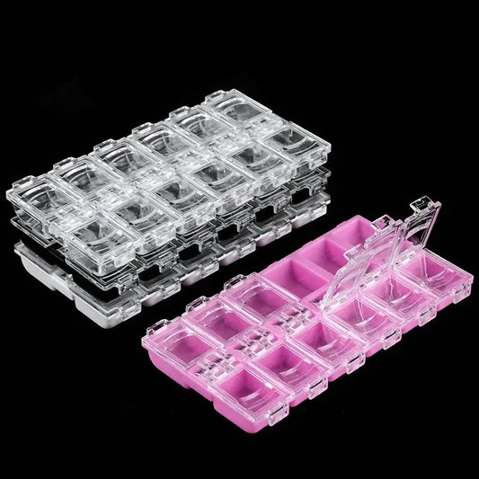 Nail Art Storage Box Individual Sealed Containers 