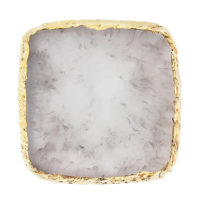 Nail Art Palette – Resin Agate Stone Mixing & Display Tool for Gel Polish