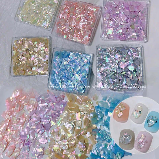 Aurora Shell Nail Sequins – Ultra Thin 3D Flakes