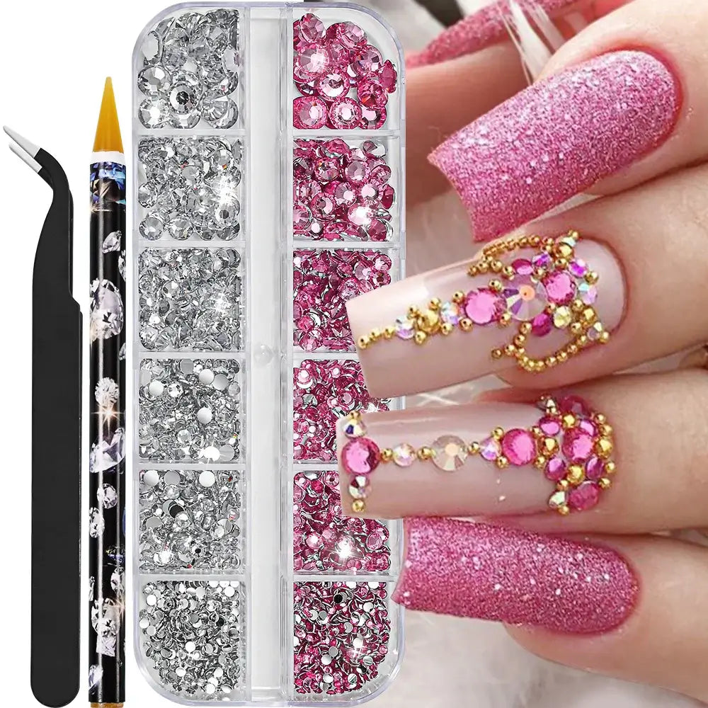 Crystal Nail Rhinestones – Mixed Shapes & Sizes