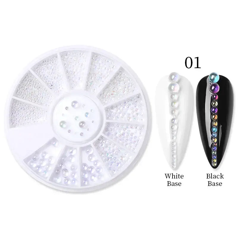 Caviar Beads Nail Jewels – Pearls & Rhinestones