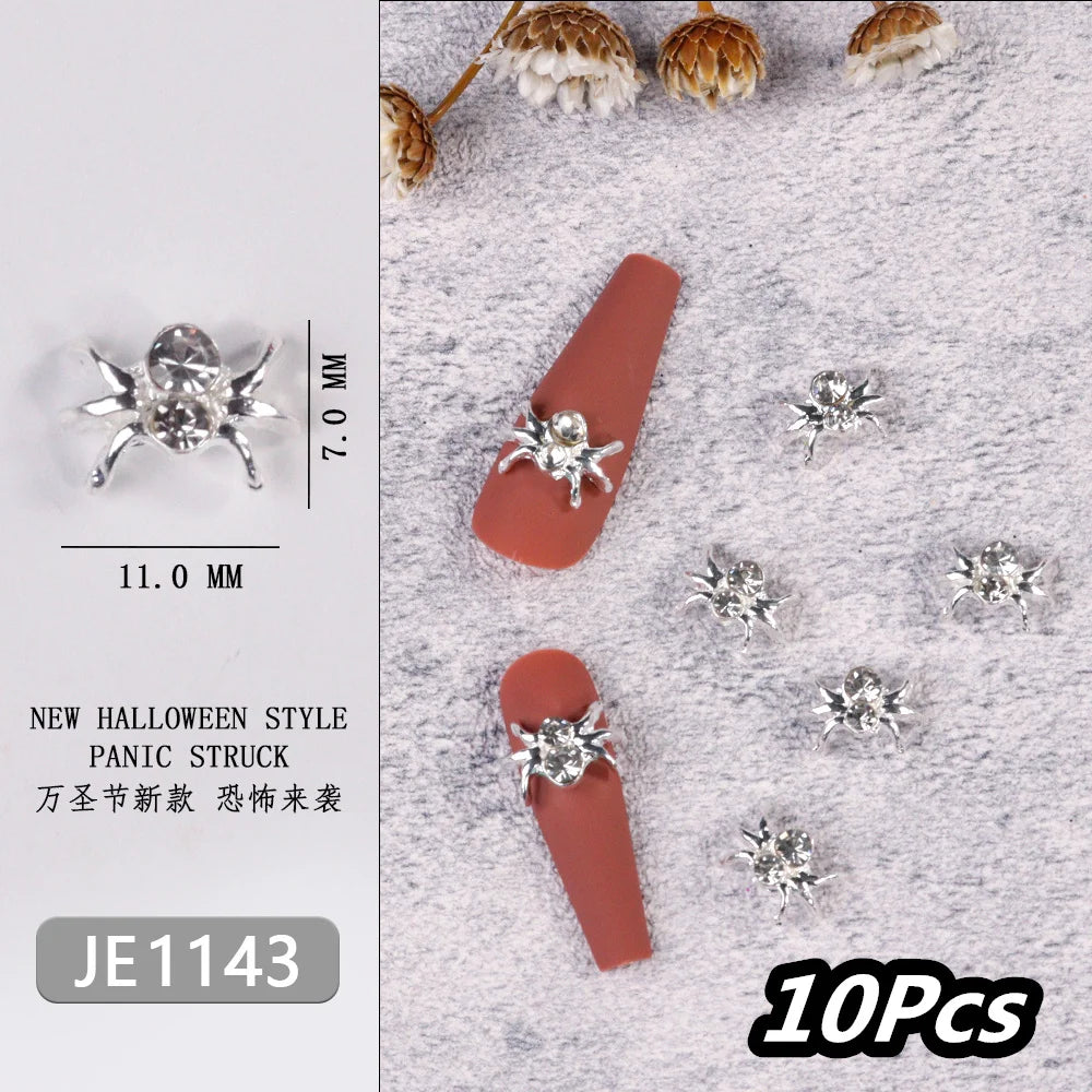 Punk Cross Nail Charms – 3D Metal Nail Art Accents