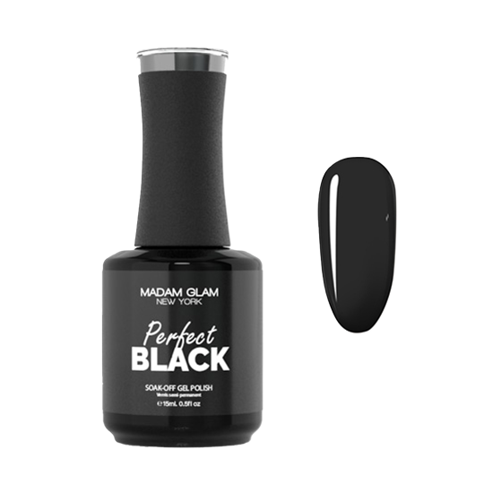 MADAM GLAM - Perfect Black - BLACK GEL NAIL POLISH