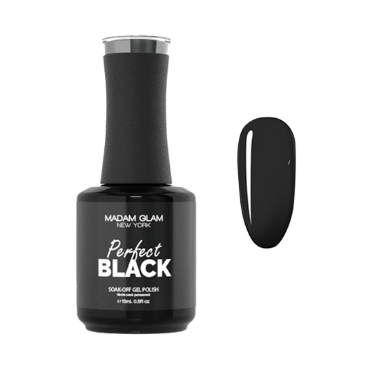 MADAM GLAM - Perfect Black - BLACK GEL NAIL POLISH