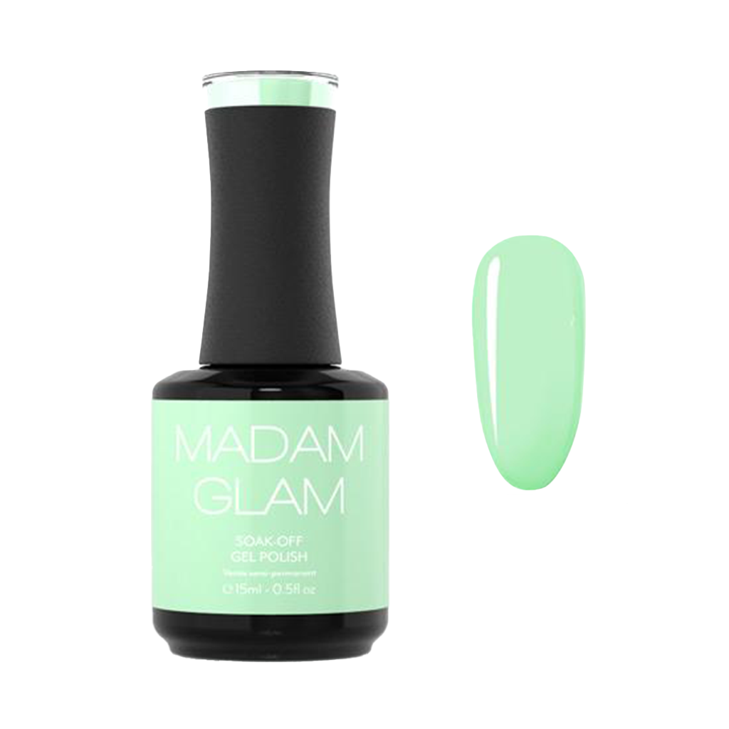 MADAM GLAM - Dusty Pastel Green - LIGHT GREEN GEL NAIL POLISH