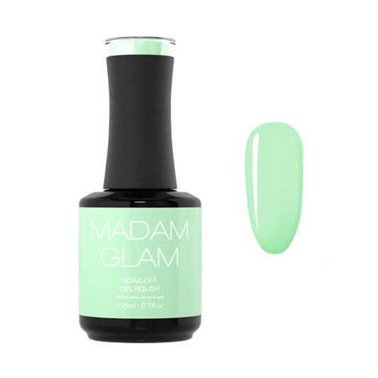 MADAM GLAM - Dusty Pastel Green - LIGHT GREEN GEL NAIL POLISH