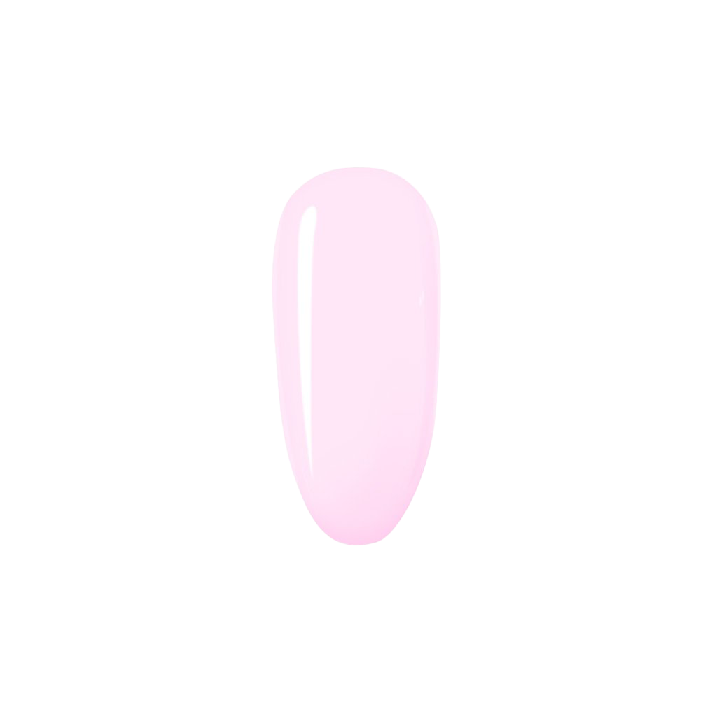 Pink nail polish on a white background