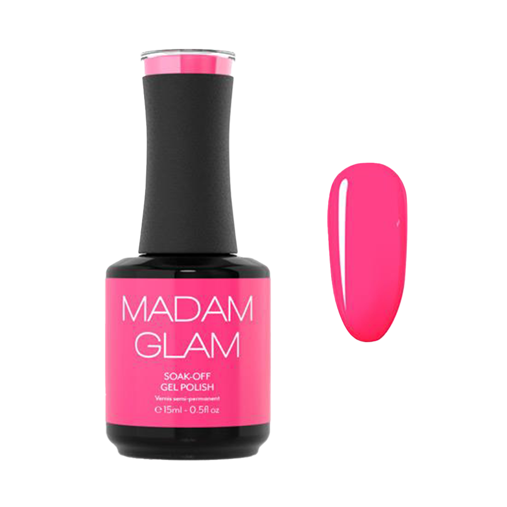 MADAM GLAM - OMG Pink - NEON PINK GEL NAIL POLISH