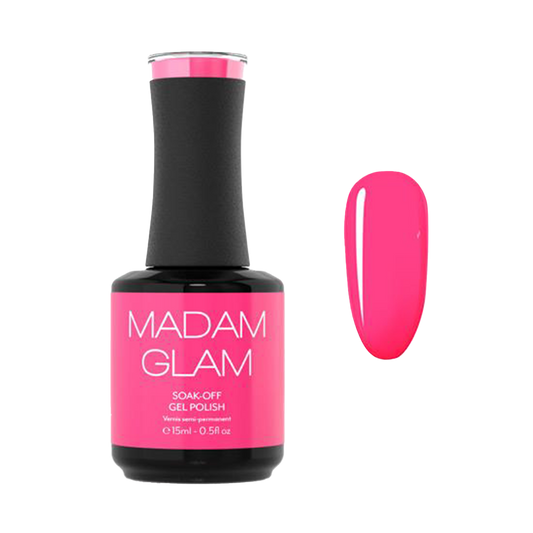 MADAM GLAM - OMG Pink - NEON PINK GEL NAIL POLISH