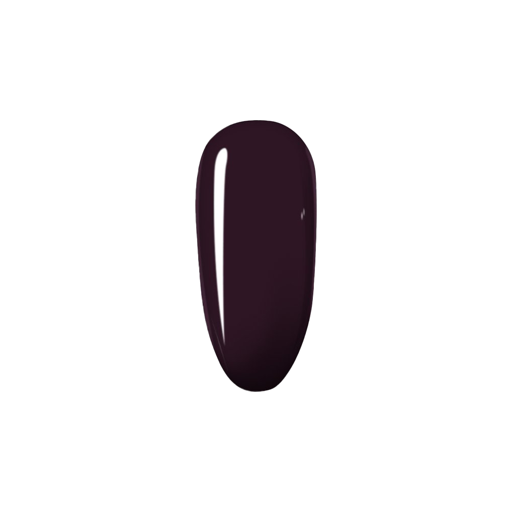 Dark purple oval object on a white background