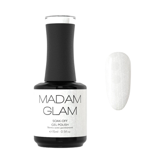 MADAM GLAM - Shimmer White - SHIMMERY WHITE GEL NAIL POLISH